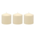 thumbnail image 1 of Stonebriar - Paquete de 3 velas altas de 3 x 3 pulgadas de 18 horas de duración de cera de marfil sin perfume, 1 of 11