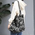 thumbnail image 4 of Jumpingount Bolso de compras de moda y funcional de tela diseñado para mujeres modernas Bolso de hombro de camuflaje gris Type3 NO3, 4 of 6