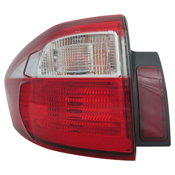 For Ford C-Max 2013 2014 2015 2016 Tail Light Driver Side | Outer | CAPA Certified | Clear & Red Lens | Made of Plastic | Replacement For FO2804112, FO2804112C | DM5Z13405A