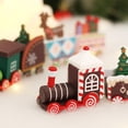 thumbnail image 7 of HILABEE Xmas Desktop Trains Ornaments, Xmas Train Ornament Toy ,Gifts Wood train Wooden Xmas Train Set, for Festival Wall Hallway Party Outdoor red white, 7 of 7