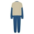 thumbnail image 7 of qolati Lounge Sets for Women Fall 2024 Matching Sets 2 Piece Outfit Long Sleeve Color Block Sweatshirts and Drawstring Jogger Pants Sets Tracksuits Beige S 4, 7 of 7