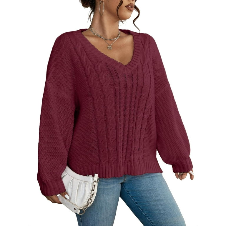 Walmart women's deals plus size sweaters