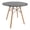 White, variant on LeisureMod Dover Round Bistro Black Wood Top Dining Table With Eiffel Base