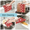 thumbnail image 2 of Red Plaid Kitchen Cloth Dish Towels for Drying Washing Absorbent Dish Rags 6 Pack, 2 of 9