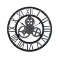 thumbnail image 2 of Chendee 1Pc Garden Wall Clock Large Outdoor Decoration Open Face Wall Hanging Home Decor,Silver Rome, 2 of 9