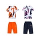 thumbnail image 4 of Sonducket Ropa de verano para niños, camisas para adolescentes, trajes para niños, pantalones exquisitos transpirables de larga duración, conjuntos de ropa Púrpura 150cm, 4 of 6