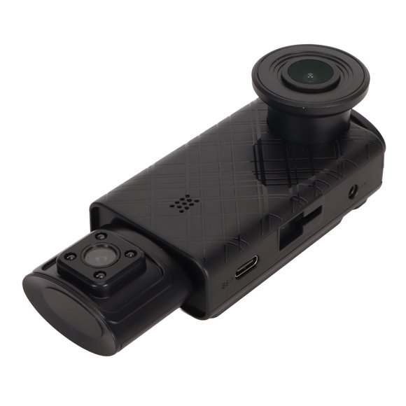 Caméra de Tableau de Bord 3 Canaux avec Intérieur avant et Arrière, Écran IPS 1080P 2.0 Po Enregistreur de Conduite, Enregistrement en Boucle, Détection de Mouvement, Moniteur de Stationnement HD