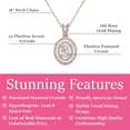 thumbnail image 3 of Cate & Chloe Zelda 18k Rose Gold Plated Pendant Necklace with Simulated Diamond Crystal for Women, 3 of 9