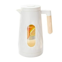 Beautynvta Fridge Pitcher, 1.6L Glass Water Kettle with Lid and Spout, Water Pitchers with Handle for Hot/Cold Water, Iced Tea, Drinks, Coffee, Juice and Homemade Beverage