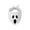 White, variant on Halloween Pet Bandana, Pumpkin Ghost Neck Scarf, Adjustable Dog Cat Bib Accessory, Holiday Party Outfit, Cute Photo Decoration