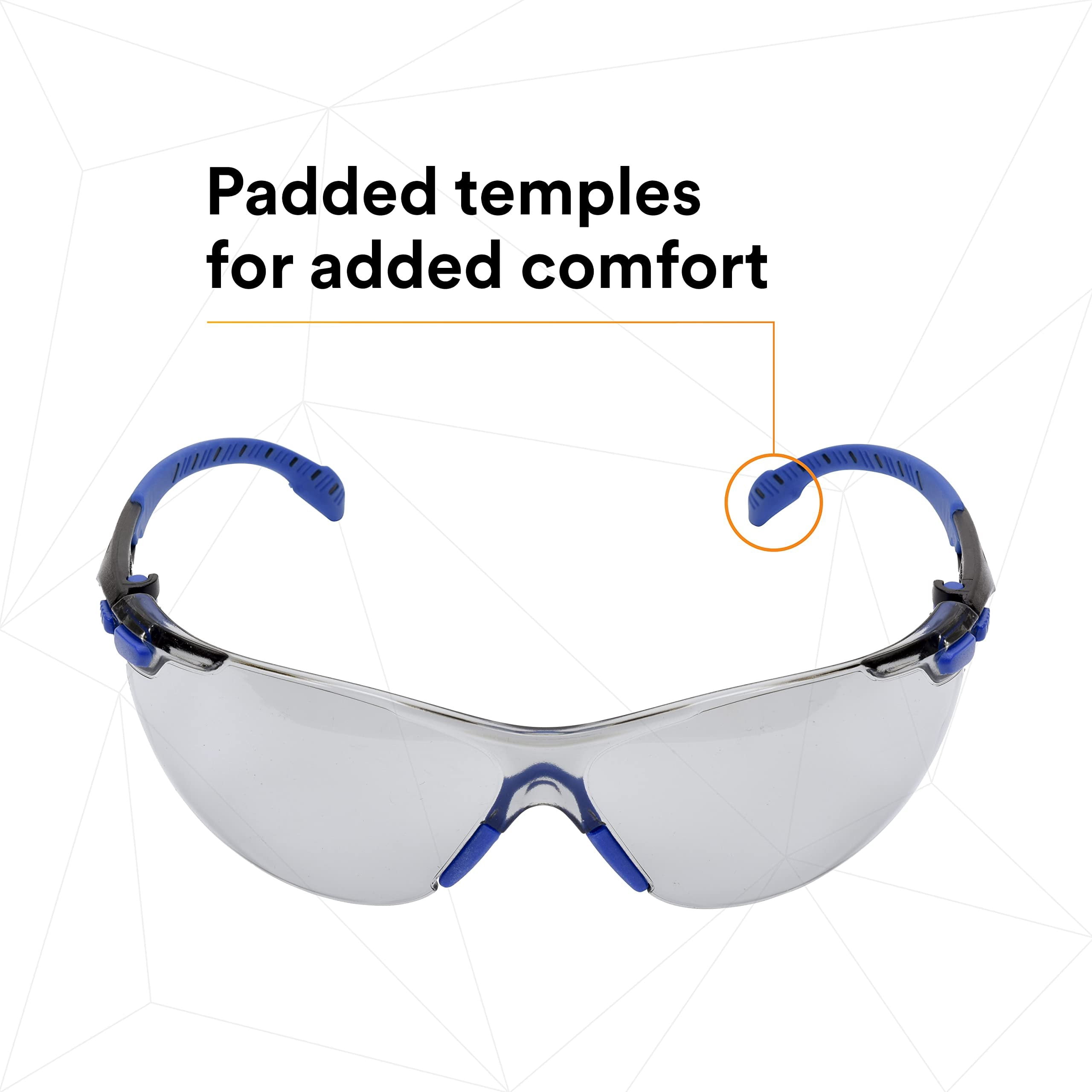 3M Solus 1000-Series Safety Glasses S1107SGAF-KT, Kit, Foam, Strap, BLU/BLK, Indoor/Outdoor GRY Scotchgard Anti-Fog Lens, 20 EA/Case