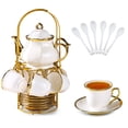 thumbnail image 2 of ☕✨ Elegant Gold-Rim Ceramic Cup & Saucer Set – Round Lip, Comfy Handle, Home Décor Must-Have – Dishwasher｜Microwave｜Freezer Safe 🎁, 2 of 9