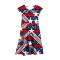 thumbnail image 4 of LMKIHUSA Robe du 4 Juillet pour Enfants Imprimé Graphique Jour de l'Indépendance Robes Sans Manches Col Rond avec Poches Tenues Décontractées Été Robe Princesse Bleue, 10 Ans, 4 of 7