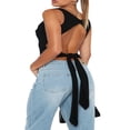 thumbnail image 3 of OUSITAID Womenacute;s Summer Mini Skinny Vest Solid Color Sleeveless Backless Deep V Neck Crop Tops, 3 of 4
