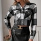 thumbnail image 4 of Pntutb Mujer Moda Casual Bolsillos cómodos Manga larga tops Chaqueta Outwear Pntutb Pntutb-5545, 4 of 6