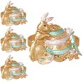 thumbnail image 4 of VERDANVERSE 4pcs Bunny Serviette Rings Golden Alloy Table Decoration Dinner Parties Easter, 4 of 8
