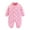 Pink, variant on Aayomet Baby Bodysuit Baby Girl Clothes Cotton Linen Rompers Solid Ruffle Jumpsuits Baby Clothes Girl,White 12-18 Months