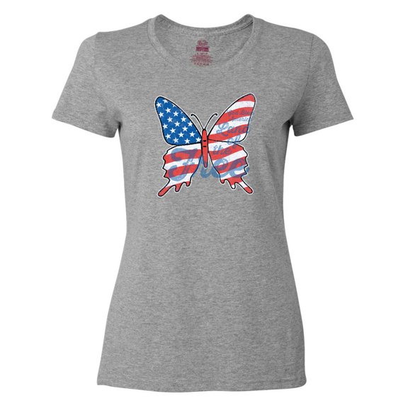 Inktastic Patriotic Butterfly Women's T-Shirt