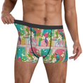 thumbnail image 3 of Men's Boxer Briefs, Exotic Colorful Parrot Flower Soft Comfy Mens Underwear Boxer Briefs Breathable With Widen Waist, 3 of 7