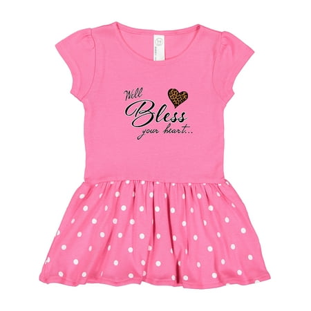 

Inktastic Well Bless Your Heart with Leopard Print Gift Toddler Girl Dress