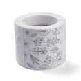 thumbnail image 4 of 3 Roll Coated Paper Sealing Stickers Rectangle with Word for Gift Packaging Sealing Tape Floral Pattern 80x50mm 150pcs/roll, 4 of 5