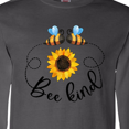 thumbnail image 3 of Inktastic Bee Kind Bees and Sunflower Long Sleeve T-Shirt, 3 of 4