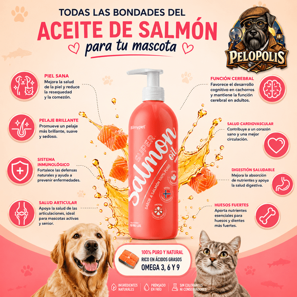 ACEITE DE SALMÓN PARA PIEL Y PELAJE