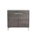 thumbnail image 3 of 36 in. Single Vanity in Gray Oak finish with Solid Surface Resin White Sink, 3 of 11