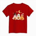 thumbnail image 4 of KPOPLK Halloween Shirt for Toddler Girls Ghost Graphic Tshirt Cute Season Short Sleeve Tops for Kids Size 5-6 Years,Red, 4 of 4