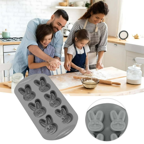Molde de Silicona con Forma de Corazón de 6 Cavidades para Hornear Pasteles, Gelatinas, Budines y Chocolates. Grado Alimenticio, Antiadherente, Fácil de Limpiar.