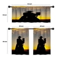 thumbnail image 4 of LALILO Kitchen Curtains and Valances Set of 3 36" Cowboy Window Treatment Tiers for Window Decor, 4 of 5