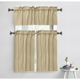 thumbnail image 6 of Vargottom Plain CottonValance, Decorative Window Rod PocketValanceHalf Drape For Kitchen Window 2 Panel,30x36 Inches, Cream, 6 of 7