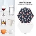 thumbnail image 6 of Yiaed Sailboat And Wave Print Leather Coasters for Drinks - Cup Coasters Coffee Table Kitchen Table Bar, Home & Office Gifts Handmade Drink Coasters-Hexagon, 6 of 6
