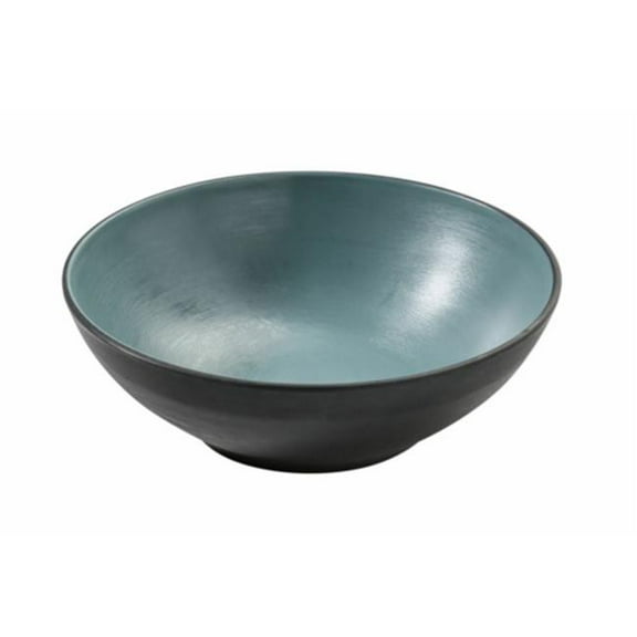 Yanco BM-407TL 24 oz Birmingham Melamine 7.25 x 2.75 in. Soup & Cereal Bowl - Gray & Teal