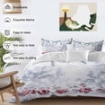 thumbnail image 3 of Christmas Winter Bedding Duvet Cover Set King Size 4 Pieces Snowflake Xmas Balls Bedding Set with Zipper Closure, 1 Comforter Cover 92x106 Inches 1 Flat Sheet & 2 Pillow Cases, 3 of 7