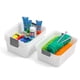 thumbnail image 1 of Canasta Mediana de Plástico para Almacenamiento, Paquete de 6, Cesta Organizador para Colgar, para Estantes, Despensas, Cocinas, Armarios, Dormitorios y Baños, Blanco, 1 of 31