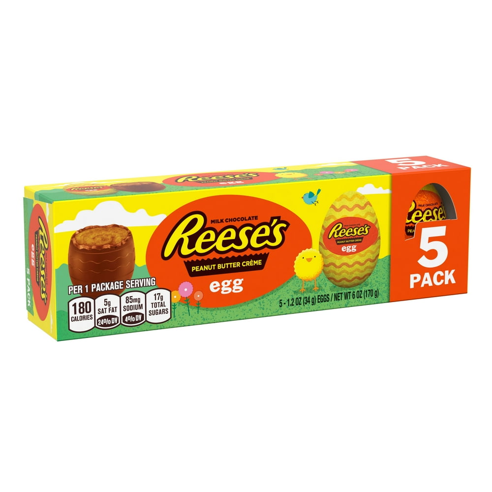 REESE'S, Milk Chocolate Peanut Butter Creme Egg Candy, Easter, 1.2 oz