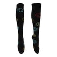 thumbnail image 1 of Calcetines de ciclismo Unique Bargains, absorción de sudor, anti-fricción, calcetines para bicicleta al aire libre, color negro, tamaño S-M, unisex, 1 par, patrón de dona, 1 of 7