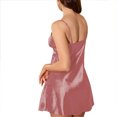 thumbnail image 5 of Feancey Womens Lingerie Nightgowns Summer Sleeveless V Neck Sleepshirts Satin Silky Cami Nighdress Soft Casual Loungewear Holiday Clearance Sale Pink XL, 5 of 6