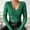 Green, variant on Sexy Blouses Women's V-Neck Lace Sexy See Through Long Sleeve Shirts Black Blouses Summer Tops