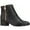 Black, variant on Women's Chunky Heel Boots Side Zipper Short Boots Chunky Heeled Fashion Boots Low Heel Ankle Booties