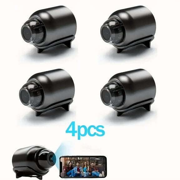 Wireless Security Cameras 4Pack, 1440P HD Indoor Outdoor WiFi Surveillance with Night Vision, Motion Alerts, USB Powered, Compact for Home Office Pet Monitoring