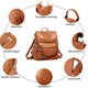 thumbnail image 4 of Mochila moderna HGWSSY para mujer, cuero marrón, 4 of 6