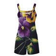 thumbnail image 5 of Drses Womens Summer Casual Suspender Printing Sleeveless Romper Loose Spaghetti Strap Shorts Overalls Jumpsuit with Pockets, 5 of 5