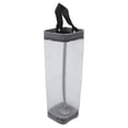 thumbnail image 1 of Grocery Bag Holder Large Capacity Durable Polyester Transparent Space Saving Trash Bag Holder for Home Kitchen Grey, 1 of 12