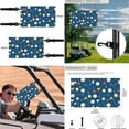 thumbnail image 6 of XYZCANDO Golf Print 4 Piece Golf Cart Seat Covers Golf Cart Steering Wheel Cover 2pcs Golf Cart Flags Golf Cart Blanket Anti Slip Golf Cart Steering Wheel Covers Suitable for All Seasons Blue, 6 of 7