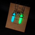 thumbnail image 2 of 2pcs Luminous Hexagonal Pendants Magnet Necklace Matching Heart Charm Jewelry--Blue green-Product code 42787 Blue green, 2 of 5