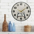thumbnail image 3 of Yayeee Wall Clock for Living Room 11.9 inch Battery Operated Round with Holder, Cute Puffin, 3 of 7