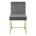 thumbnail image 6 of Modway Carriage 19" Velvet Dining Chair in Gold and Charcoal (Set of 2), 6 of 7
