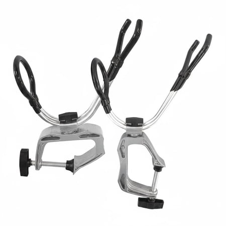 Lazsy Adjustable Boat Rod Holder Easy To Install Clamp-on Fishing Rod Holder No Required Rotatable Fishing Pole Mount for Anglers Kayak